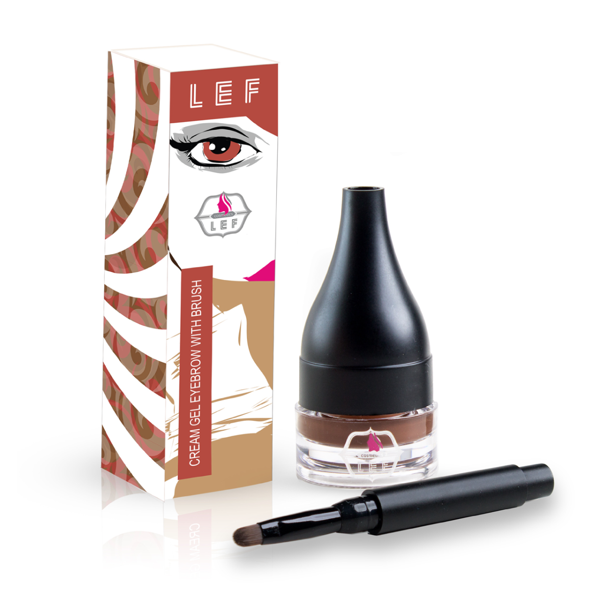 01 DARK BROWN | كريم جل للحواجب مع فرشه